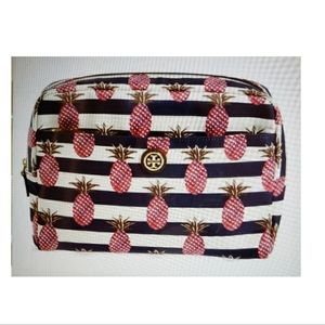 Tory Burch Pineapple Nylon Large Cosmetic Case